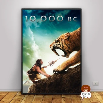 10 000 години преди н. e. (2008) Плакат на филма на Класическото изкуство, Фото Печат върху платно Начало декор монтиране на изкуството (без рамка)