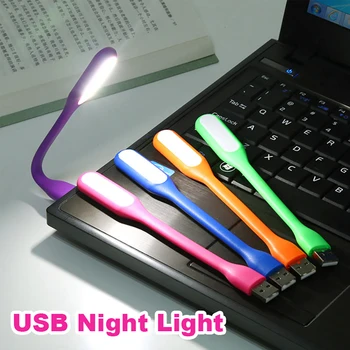 10 цвята Преносим USB led лампа, мини-лека нощ за Power Bank/лаптоп, сгъваема лампа, защита точка, лампа за четене на книги