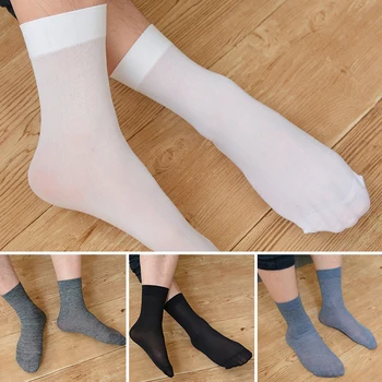 10 чифта летни едноцветни чорапи за мъже, копринени чорапи, бизнес гривна, къси чорапи на щиколотке, за почивка, абсорбиращи потта, мъжки, меки, дишащи