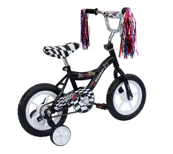 12-инчов детски велосипед за начинаещи 2-4-годишни момчета и момичета, велосипедна поролоновая гума за използване на закрито без спирачки - черен