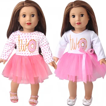 18-инчов американската стоп-моушън дрехи за момичета, розови поли-понички, лилаво, слънчеви очила, обувки за 43 см, детски играчки Reborn, аксесоари, подарък за момичета