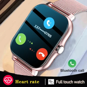 2022 Нови умни часовници Дамски Bluetooth часовници за повикване, фитнес тракер, водоустойчиви спортни умни часовници, модни женски мъжки умен часовник, дамски