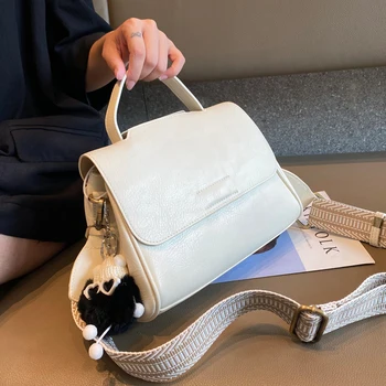 2023 Проста офис женствена чанта от спилка, чанта-месинджър, широка презрамка, женствена чанта през рамо, женствена чанта през рамо