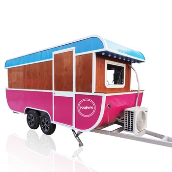 5 М Адаптивни трейлър за хранене, популярна градинска количка за сладолед, кафе, закуски, количка за хранене