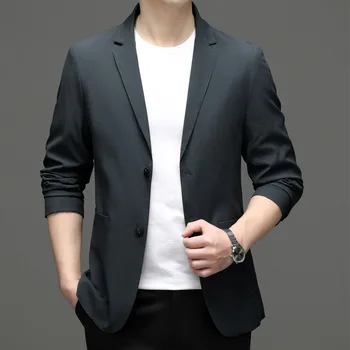 6543-2023 мъжки костюм през пролетта на нов бизнес професионален мъжки костюм сако ежедневни корейската версия костюм