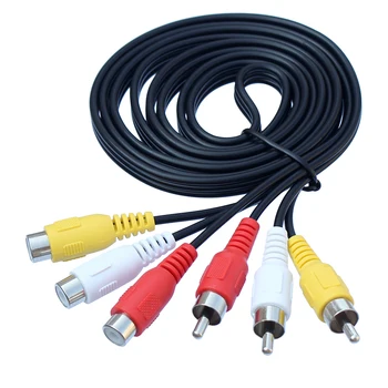 AV L R 3RCA от мъжа към жената Phono Lead Аудио видео AV удлинительный кабел 1,5 м, 3 м и 5 м