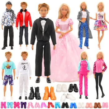 Barwa Fashion 5 комплекта дрехи за момчета и кукли + 5 комплекта дрехи за момичета, на 10 аксесоари за обувки, 11,5-инчов кукла, подарък е от 3 до 8 години