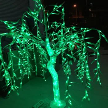 CRYSTAL LED Лампа на Ивовой Дървото LED 288 бр. led S 1,2 М, Зелен Цвят Водоустойчив За вътрешно и Външно Използване Празничен коледен сватбен декор