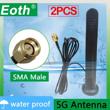 EOTH 2 елемента 5g 15dbi антена sma мъжки wlan wifi 5 Ghz антена IPX ipex 1 SMA женски удължител с косичкой модул на интернет на нещата ЦЕНТРАЛА antena