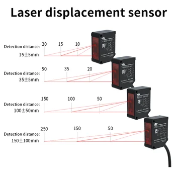 FUWEI FSD23-15-AV Led Дигитален Екран, Алуминиев машина за висока точност на Лазерния Сензор за Преместване на Аналогово напрежение В 0-10