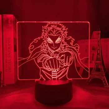 Kimetsu No Yaiba led нощна светлина Аниме Demon Slayer лампа за декор за спалня Светлина Детски подарък за рожден ден Agatsuma Zenitsu Light