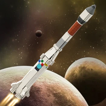 MOC 1:110 Ариана 1 Heavy Saturn Rocket, набор от градивни елементи, космически кораб, идеята да се съберат тухли, играчки за деца, подарък за рожден ден