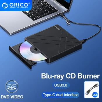 ORICO 100GB на Blu-ray диск на Преносим BD CD Плейър, DVD Плейър CD-ROM Плеър Устройство за Запис на cd-Та за Четене за КОМПЮТЪР, Лаптоп Windows blu-ray Плейър