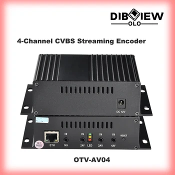 OTV-AV04 4-канален RTMP енкодер CVBS AV streaming За IPTV-видео