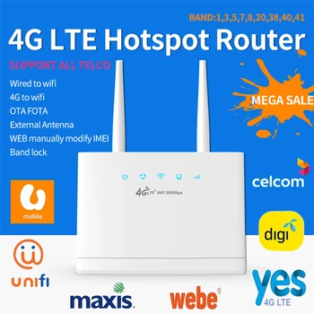 R311 LTE 4G Рутер Външна Антена 300 Mbit/с Мобилна Точка за Достъп със Слот за SIM-карти за Връзка с Интернет Пристанища Fast Ethernet комутатор за Дома