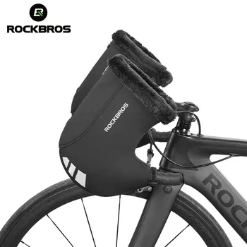 ROCKBROS Ръкавици за колоездене на открито Зимни изолирана топли велосипедни ръкавици, непромокаеми водоустойчиви дишащи ръкавици Аксесоари за планински велосипеди