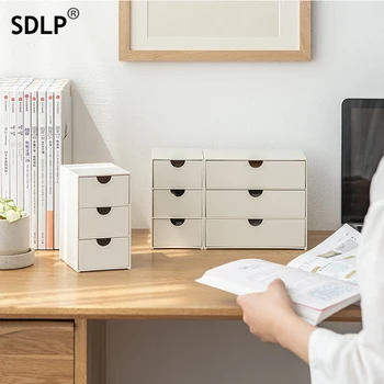 SDLP чекмедже за съхранение Чекмеджето за съхранение с голям капацитет офис настолен шкаф за съхранение на различни довършителни материали Тип кутия за Бижута Козметични органайзер