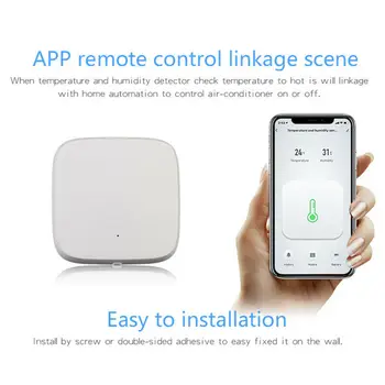 Zigbee Sasha Безжичен WiFi Сензор за температура и влажност на въздуха Детектор за Android и iOS