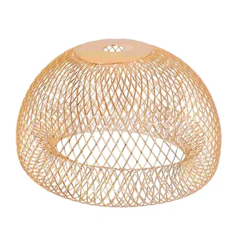 Аксесоар за абажура Подвесная полилей от ратан, окачена лампа, практичен за носене, тавана декор от метална обвивка