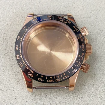Аксесоари за часовници Корпус часа от неръждаема стомана 39 мм от розово злато за механизъм VK63
