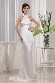 безплатна доставка, нова мода 2018, елегантна вечерна рокля за булката, индивидуален размер, бял/слонова кост, секси рокли за шаферките Русалки