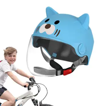 Детска каска за езда удароустойчив мультяшные сладки детски каски с HD обектив Аксесоари за спортна каска за мотокрос