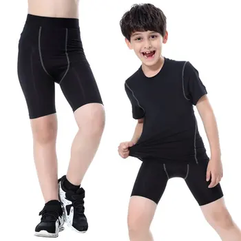 Детски спортни шорти быстросохнущий дишаща компрессионный основен слой за джогинг, чорапогащници, спортни облекла за кожата, къси панталони за фитнес
