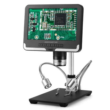 Дигитален микроскоп Andonstar за възрастни, паяющий AD206 1080P, паяющий микроскоп за ремонт на телефонни часа, SMD / SMT, черно-бял