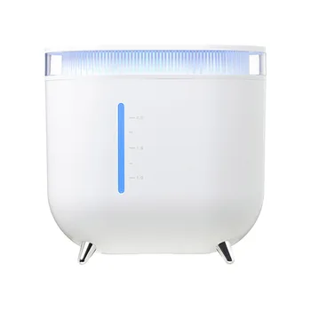 Дифузор Овлажнител за въздух с Двоен Накрайник 2000 мл с Coloful LED Cool Mist Maker Fogger за Домашен Офис в Бял Цвят
