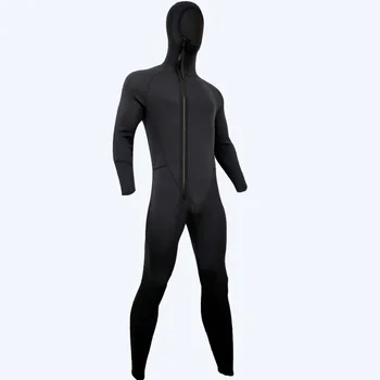 Едно парче неопрен с качулка, с дебелина 3 мм, неопреновая цип на гърдите, защита от студ, по-топъл костюм за гмуркане и сърф