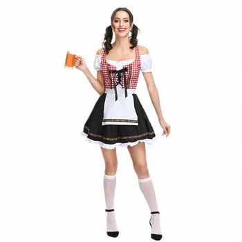 Жена секси костюм на Октоберфест, немска баварска бира, дрехи за момичета, рокли за парти, за Хелоуин, cosplay, дрехи за партита