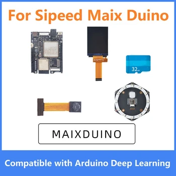 За Sipeed Maix Duino Development Board Печатна платка RISC-V AI ЛОТ ESP32 Модул Камера + 2,4-Инчов Екран + Микрофон масив + TF карта