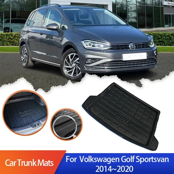 За Volkswagen Golf Sportsvan Аксесоари постелки за багажник на автомобил VW 2014 2015 2016 2017 2018 2019 2020 възглавници за пода за карго подложка