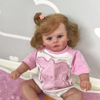 Кукла Reborn Бебе от NPK 50 см, с леко тяло и 3D кожата, многопластова живопис с видими венами, кукла Soft Touch