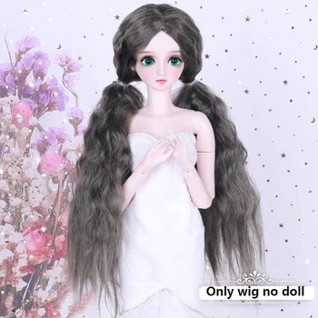 Куклен перука BJD/SD 1/3 с многоцветни бретон, дълга къдрава директен куклен перука от высокотемпературного влакна, аксесоари за момичета, модерен подарък