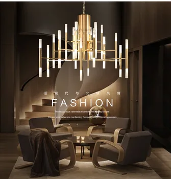 Луксозен златист медальон лампа, окачена лампа в стил loft за декоративно осветление в помещението окачен лампа блясък pendente sala de jantar