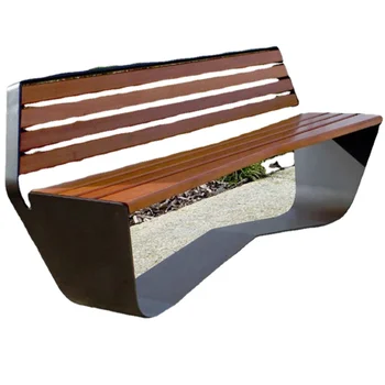 Мебели по Индивидуална дървена пейка водоустойчив съвременните градински седалки Паркова пейка обществени очаквания