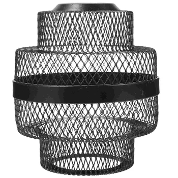 Минималистичен декор на Защитно покритие на корпуса крушки лампа с полилеи от ковано желязо