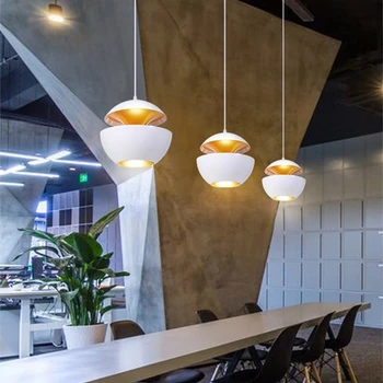 Модерни полилеи led Nordic окачен лампа Apple Кухня Ресторант Декор Трапезария подвесное осветление плафониери