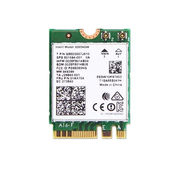 Мрежова карта Intel 8265 2x2AC + BT PCIE M. 2 WLAN NV за LENOVO THINKPAD-L470 P51 P71 710S-PLUS THINKCENTRE-серия M710Q M910Q, FRU 01AX704