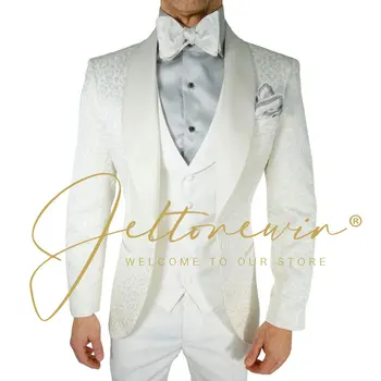 Мъжки костюми, комплекти от 3 теми, оборудвана случайни официална сватба блейзър, облекло, панталони, мъжки сватбени костюми, костюми на младоженеца за мъже, Traje Hombre