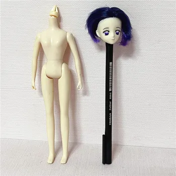 Нежна аниме SD кукла с една глава Супер Бяло мускулесто тяло Аксесоари за кукли Ставите Глава тяло