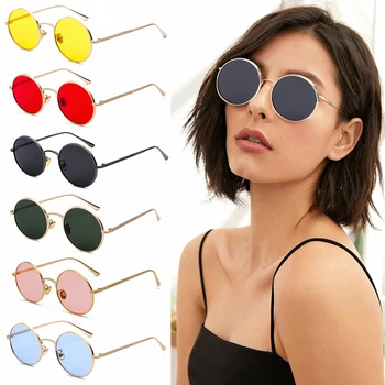 Популярни за риболов и отдих кръгли метални мъжки слънчеви очила Ретро vintage слънчеви очила за мъже и жени 2023 Модни очила Слънчеви очила с UV400