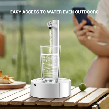 Преносим настолен електрически диспенсер за вода, бутилка, помпа, зареждане чрез USB, автоматична машина за питейна вода, подходящи за дома на открито