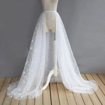 Сватбена свалящ пола от блестящо тюл, лъскав сватбен подвижна панделка за рокли с колан