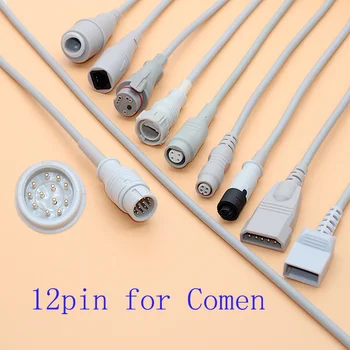 Съвместимост Comen 12pin с багажника кабел адаптер сензор Аргон/Medex/HP/Edward/BD/Abbott/PVB/Utah IBP за датчик за налягане.