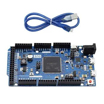 Такса за разработка DUE R3 SAM3X8E 32-битов модул за обучение на основния модул за управление на ARM с кабел за предаване на данни за заплата развитие на Arduino