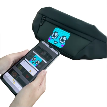 Умен пиксельный RGB пълноцветен led раница унисекс, нагрудная чанта, функционална чанта през рамо, модерна чанта-месинджър с led дисплей, приложение