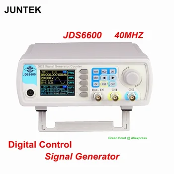Функционален генератор JUNTEK JDS6600 40 Mhz Цифрово Управление на 2-Канален Генератор на сигнали 266Msa/S Произволна форма на DDS Функция Coun