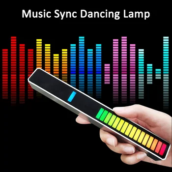 RGB Led нощна светлина Музикален Ритъм USB Лампа Акумулаторна Контрол на Звука, Led Лампа Звукосниматель Околния Светлина Атмосфера Лампа Декор